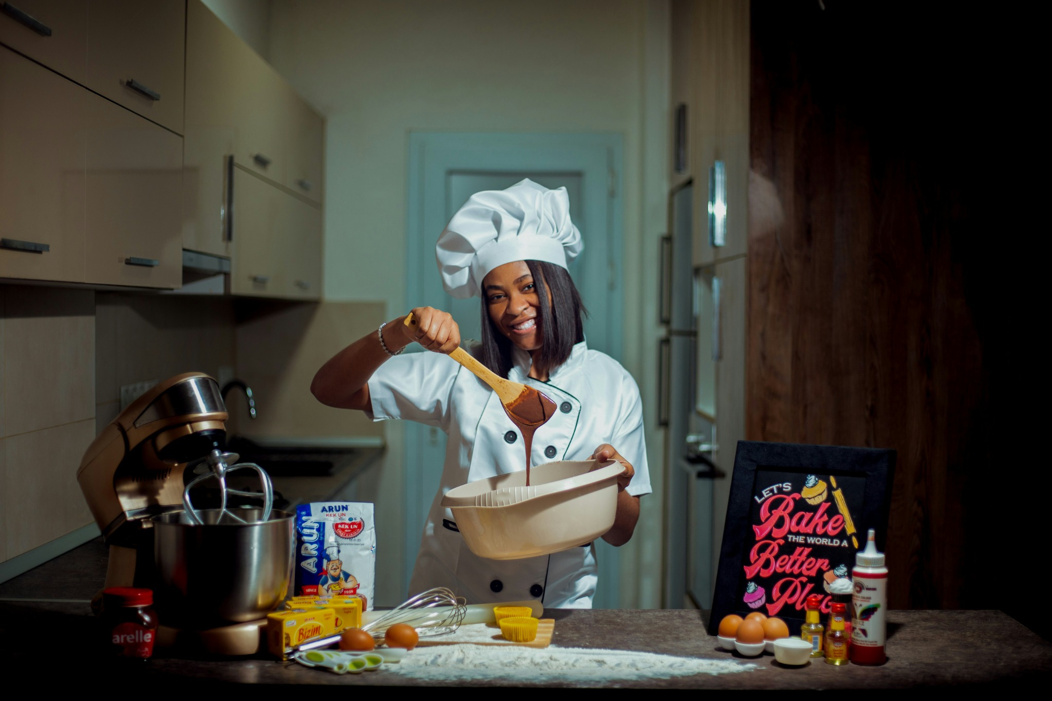 Philo Cooks preparing food in a home kitchen